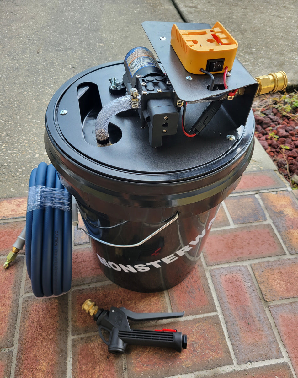 MonsterWash Bucket Topper Spray System (Dewalt)